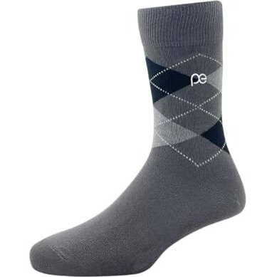 Peter England Men's Calf Length Cotton Socks (Pack Of 3) Black, Dark Grey, Navy