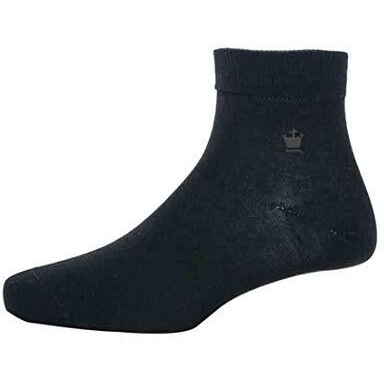 Louis Philippe Men's Cotton Quarter Crew Length Socks (Pack Of 3) Dark Grey, Navy, Black