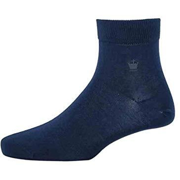 Louis Philippe Men's Cotton Quarter Crew Length Socks (Pack Of 3) Dark Grey, Navy, Black
