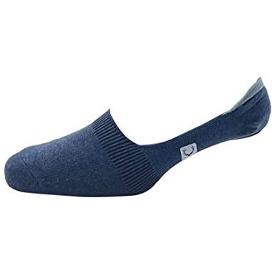 Allen Solly Men's Cotton No Show Socks (Pack Of 3) - Light Grey Melange, Denim Melange, Charcoal Black