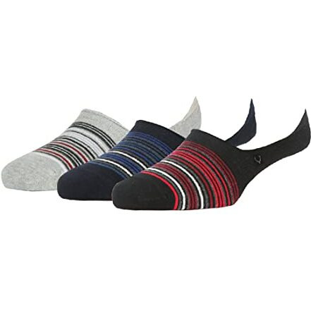 Allen Solly Men's Cotton No Show Socks (Pack Of 3) - Light Grey Melange, Navy, Black