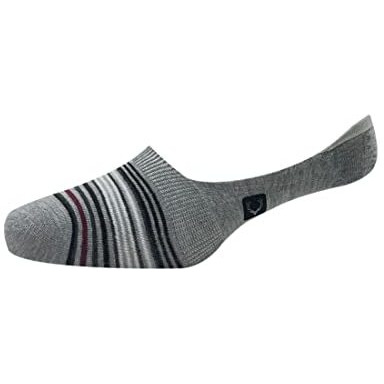 Allen Solly Men's Cotton No Show Socks (Pack Of 3) - Light Grey Melange, Navy, Black