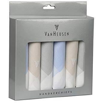 Van Heusen Men's Casual Style Cotton Pastle Handkerchief With Brand Logo (Pack Of 6), Assorted, 45 Cm X 45 Cm