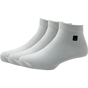 Allen Solly Men's Cotton Ankle Length Socks (Pack Of 3) - White
