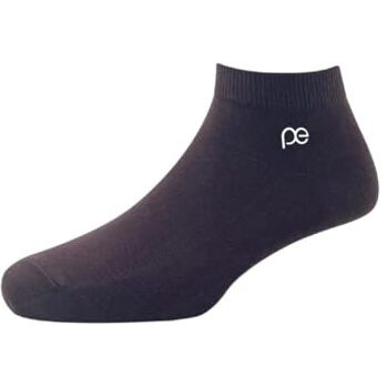 Peter England Men's Cotton Ankle Length Socks (Pack Of 3) Brown, Navy, Black