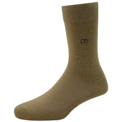 Peter England Mens Cotton Full Length Socks (Pack Of 3) Khaki, Dark Grey, Olive