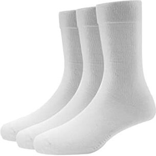 Van Heusen Mens Cotton Full Length Socks (Pack Of 3) White