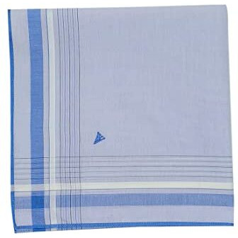 Van Heusen Men's Cotton Pastel Casual Style Handkerchief (Pack Of 3) Blue, Grey, Beige