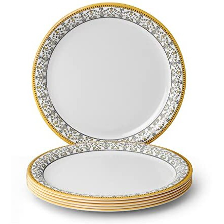 Superware | Pure Melamine | Dinner Plate Set  Forgetmenot 11 (6 Nos.) | Stain Free, Glazed Finish