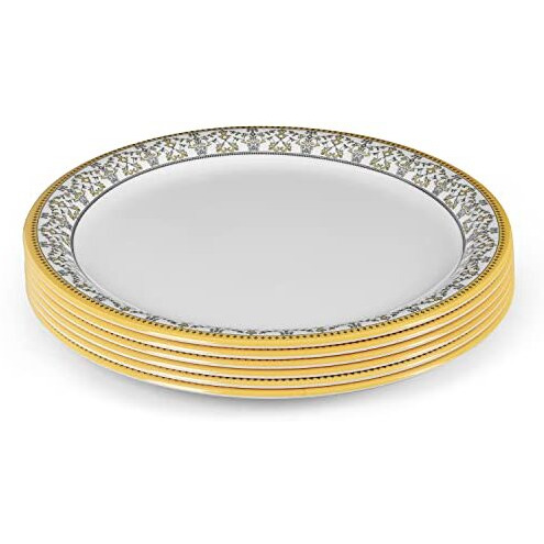 Superware | Pure Melamine | Dinner Plate Set  Forgetmenot 11 (6 Nos.) | Stain Free, Glazed Finish