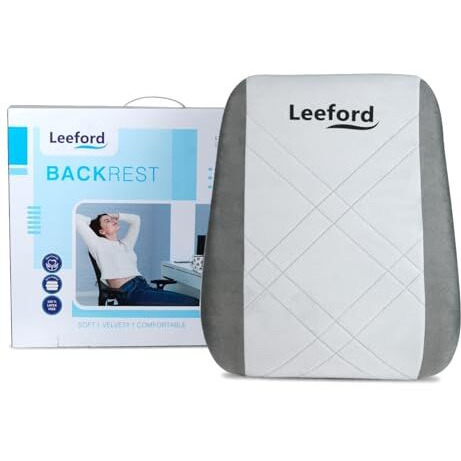 Leeford Back Rest For Chair & CarWith Breathable Fabric & Adjustable Strap | Lumbar Support Back Rest Cushion For Back Pain | Pillow For Sitting | Posture Correction-Back Pain Relief Products