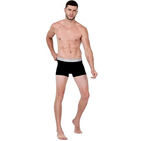 Pepe Jeans Innerwear Men's Cotton Trunks (Pack Of 1) (Opt07Black-1L_Black-1_L)