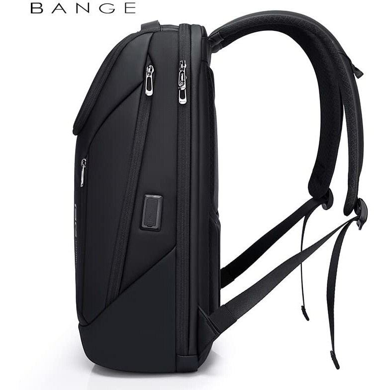 Red Lemon Bange Captain Business Smart Backpack Waterproof Fit 15.6 Inch Laptop Backpack With Usb Charging Port,Travel Durable Backpack For Men And Women (Black)