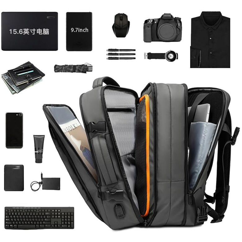 Red Lemon Titan Ultrafit Bange Series 15.6-Inch Laptop Backpack For Men And Women 35L Outdoor And Camping 3In1 Office Bags,Travelling,Backpack (Without Bottle Holder), Grey