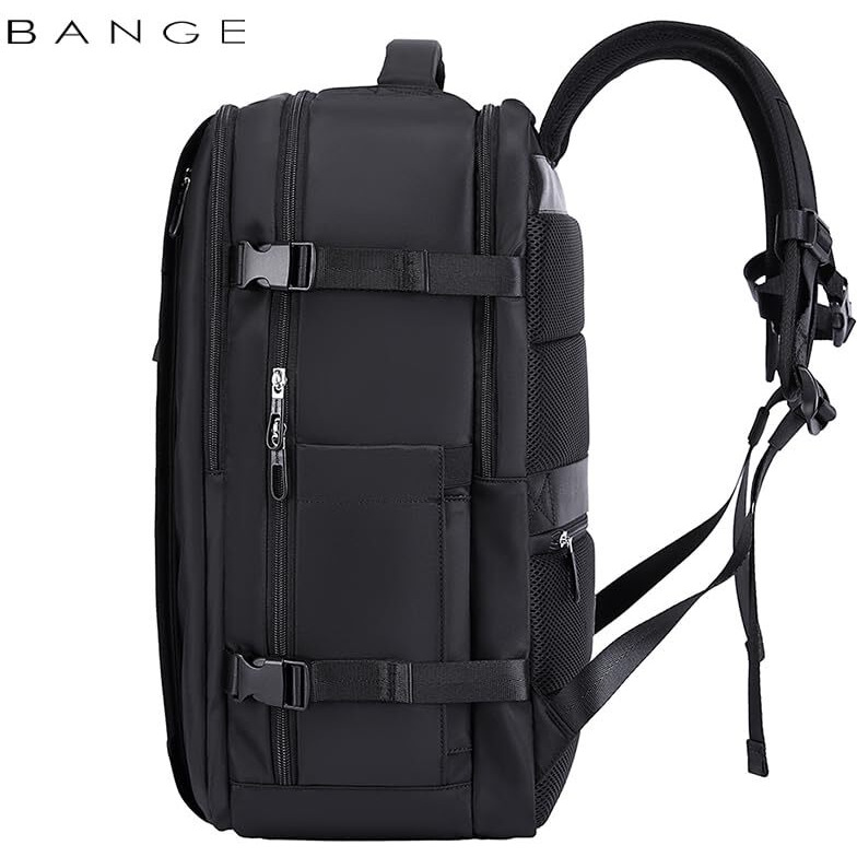 Red Lemon Bange Fissure Laptop Backpack For Men And Women | Multi-Compartment Water Resistant Business Travel Laptop Backpack Upto 17" (Black)