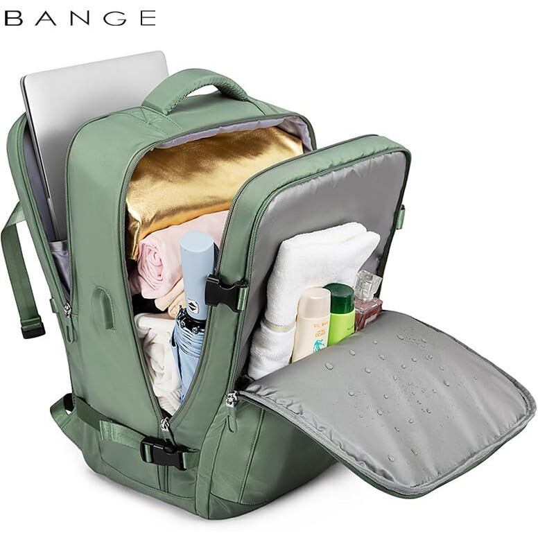 Red Lemon Bange Fissure Laptop Backpack For Men And Women | Multi-Compartment Water Resistant Business Travel Laptop Backpack (15.6) (Green)