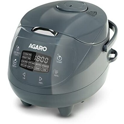 Agaro Imperial Electric Rice Cooker, 2L Ceramic Coated Inner Bowl, 500 Gms (Approx. 3.5 Cups) Raw Rice, Steam Basket, 8 Preset Cooking Function, Advanced Fuzzy Logic, 24Hrs Keep Warm Function, 350W