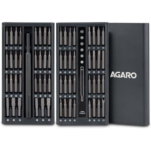 Agaro 62 In 1 Mini Precision Screwdriver Set, Multifunction Magnetic Driver Bit, Pocket Tool Kit For Electronics, Tablet, Cellphone Repair