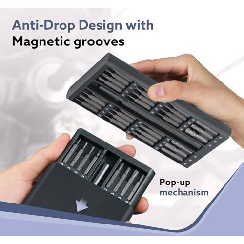 Agaro 62 In 1 Mini Precision Screwdriver Set, Multifunction Magnetic Driver Bit, Pocket Tool Kit For Electronics, Tablet, Cellphone Repair