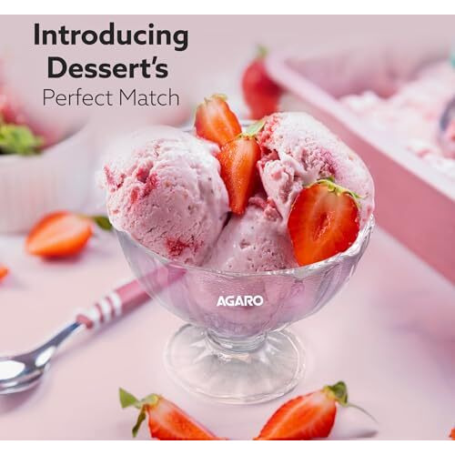 Agaro Glass Elegant Ice Cream Bowl 140Ml Set Of 6, Ice Cream Bowl, Dessert Cup For Sundae, Sweets, Snacks, Fruit, Pudding, Nuts Or Dip, Serving Bowls, Tableware Set, Transparent