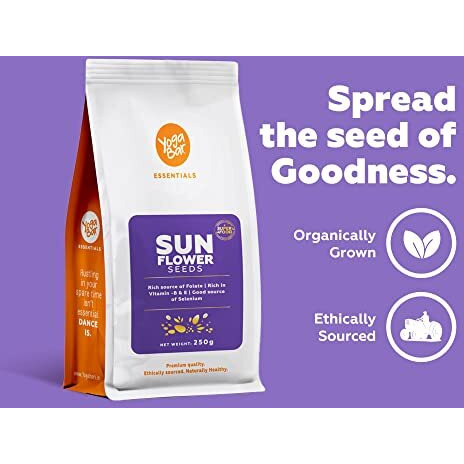 Yogabar Sunflower Seeds For Eating Protein And Fibre Rich Superfood | Healthy Snacks - 250Gm