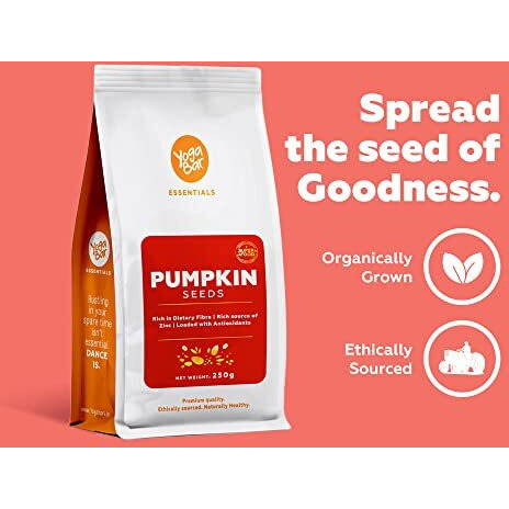 Yogabar Pumpkin Seeds Unroasted Rich In Protein And Fiber Superfood - 250G Grade Aaa - Pumpkin Seeds For Eating - Healthy Snacks For Weight Loss - Rich In Immunity Booster Anti-Oxidants.
