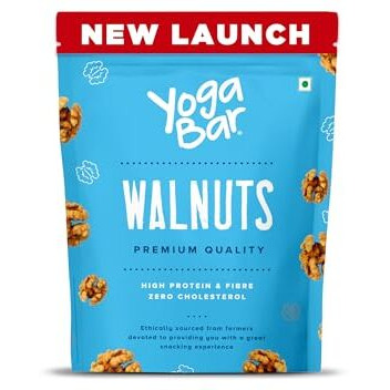 Yogabar Premium Walnuts 250G, High Protein And Fibre, Zero Cholesterol, Ethically Sourced