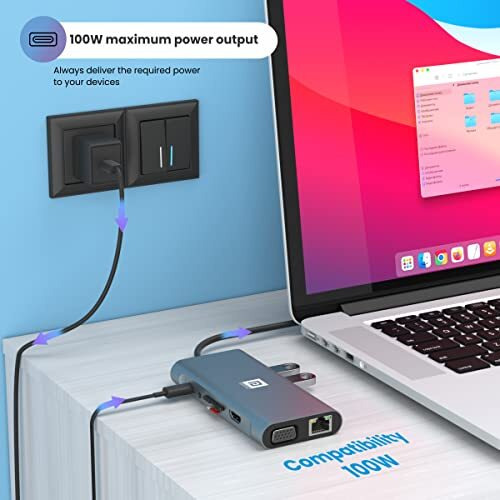 Portronics Mport 11C Usb C Hub (11-In-1), Multiport Adapter With 4K Hdmi, Ethernet, 100 W Pd Charging, Vga, 4 X Usb 3.0, Sd/Microsd Card Reader For Pc, Laptops, Macbook (Grey)