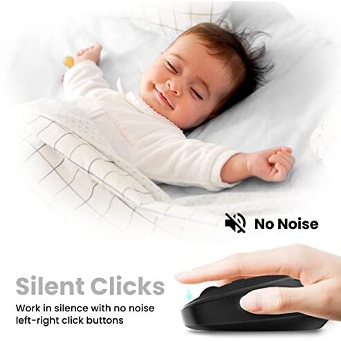 Portronics Toad 27 Wireless Mouse, Silent Buttons, 2.4 Ghz With Usb Nano Dongle For Pc/Mac/Laptop, Auto Power Saving Mode, Adjustable Dpi Button(Black)