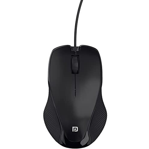 Portronics Toad 101 Wired Optical Mouse With 1200 Dpi, Plug & Play, Hi-Optical Tracking, 1.25M Cable Length, 30 Million Click Life(Black)