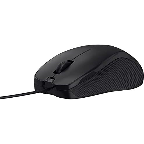 Portronics Toad 101 Wired Optical Mouse With 1200 Dpi, Plug & Play, Hi-Optical Tracking, 1.25M Cable Length, 30 Million Click Life(Black)