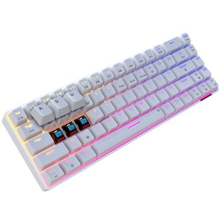 Portronics Hydra 10 Mechanical Wireless Gaming Keyboard With Bluetooth 5.3 + 2.4 Ghz, Rgb Lights 16.8 Million Colors, Type C Charging, Compatible With Pcs, Smartphones And Tablets(Blue)