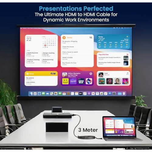 Portronics Konnect Sync 4K@60Hz Hdmi To Hdmi Cable, 3M Length With Support Earc And Compatible With Smart Hdtv, Laptop, Monitor, Projector, Earc Enable Soundbar(Black)