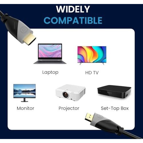 Portronics Konnect Sync 4K@60Hz Hdmi To Hdmi Cable, 3M Length With Support Earc And Compatible With Smart Hdtv, Laptop, Monitor, Projector, Earc Enable Soundbar(Black)