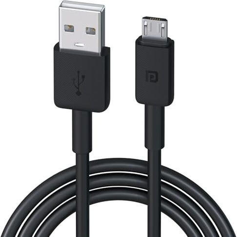 Portronics Konnect Link Micro Usb Fast Charging Cable With 3.0A Output, 480Mbps Data Transfer, 1M Length For Smartphones, Tablet, Laptops & Other Micro Usb Devices(Black)
