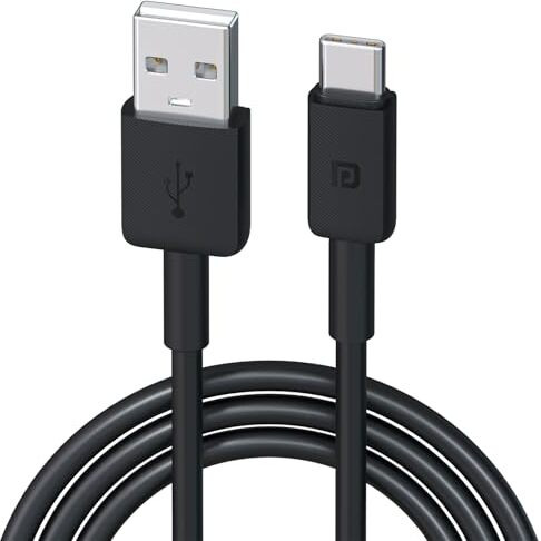 Portronics Konnect Link Type C 3A Fast Charging Cable For Smartphones, Tablets & Other Type C Devices With 480Mbps Data Sync(Black)