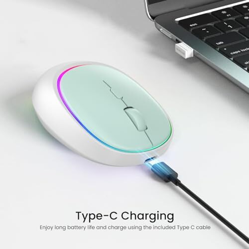 Portronics Toad Iv Bluetooth Mouse With 2.4 Ghz Wireless (Dual Connectivity), Rechargeable, Connect Up To 3 Devices, Rgb Lights, Adjustable Optical Dpi For Laptop, Pc, Tablet, Smartphone (Blue)