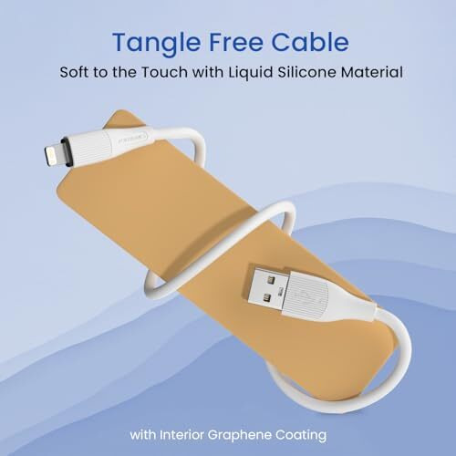 Portronics Silklink 3A Usb To 8 Pin Fast Charging Cable For Lightning Devices,Premium Silicon Cable, 1M (White)