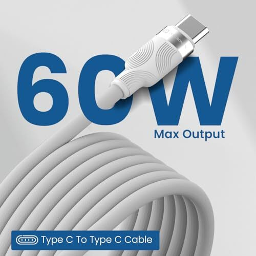 Portronics Snaplink C Square 60W Type C To Type C Magnetic Coiled Cable, Strong Nylon Braided, Aluminum Alloy Material, Fast Data Sync, Type C Fast Charging Compatible With Laptop,Smartphone,Tablets