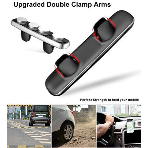 Hiker Ultra Slimmest Magnetic Air Vent Mobile Mount Bar For Car Dashboard (Black)
