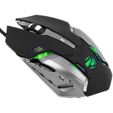 Zebronics Optimus Gaming Keyboard & Mouse Combo, Braided Cable, Gold Plated Usb, Upto 3600 Dpi, 6 Buttons, High Resolution Sensor, Multicolor Led, Dedicated Macro Keys, 117 Keys (Black)