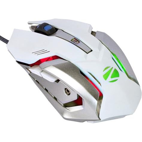 Zebronics Optimus Gaming Keyboard & Mouse Combo, Braided Cable, Gold Plated Usb, Upto 3600 Dpi, 6 Buttons, High Resolution Sensor, Multicolor Led, Dedicated Macro Keys, 117 Keys (White)