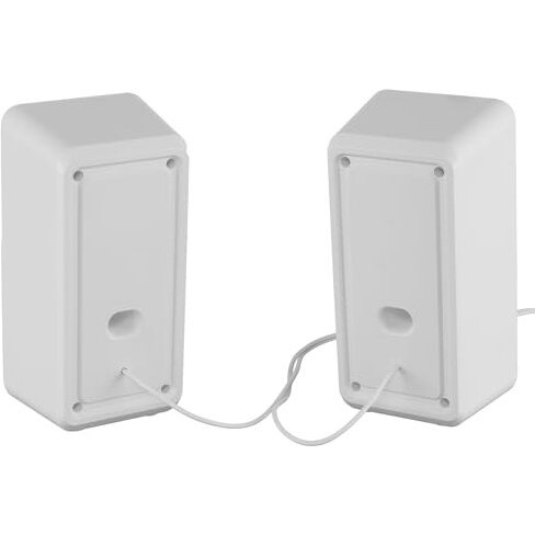 Zebronics Igloo 2, 2.0 Usb Computer Speakers, 10 Watts, Rgb Led, Usb Powered, Aux, Volume Control Pod For Pc, Laptops, Desktop (White)