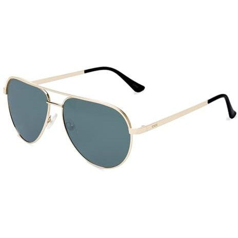 Idee 100% Uv Protected Sunglasses | Solid | Large | Full Rim | Men | Pilot | Frame Gold | Lens Green