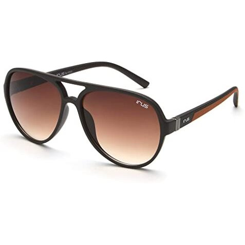 Irus 100% Uv Protected Sunglasses For Men | Size- Large | Shape- Aviator | Model- Irs1100C2Sg (Brown)