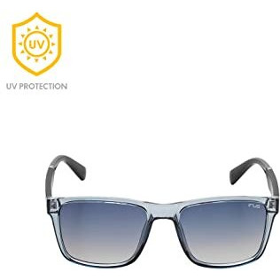 Irus By Idee 100 % Uv Protected Polycarbonated Large Square Blue Gradient Sunglasses For Men And Women.
