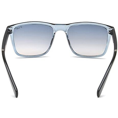 Irus By Idee 100 % Uv Protected Polycarbonated Large Square Blue Gradient Sunglasses For Men And Women.