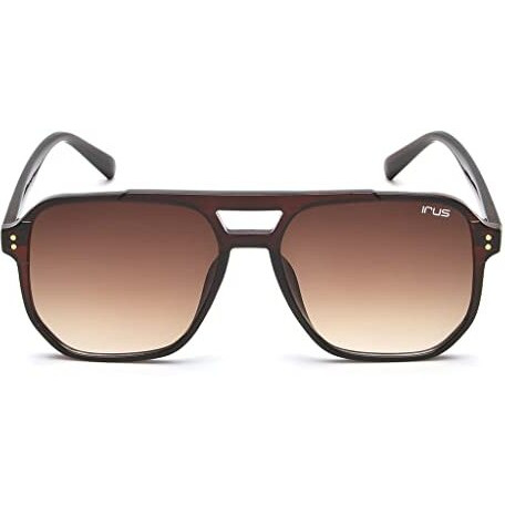 Irus 100% Uv Protected Sunglasses For Men|Size- Large|Shape- Square|Model- Irs1107C2Sg, Black