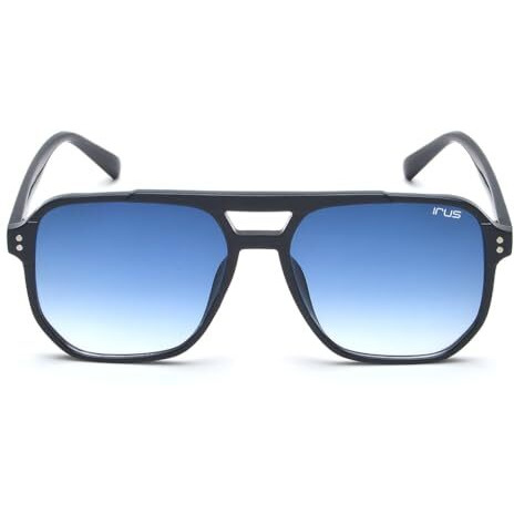 Irus 100% Uv Protected Sunglasses For Men | Size- Large | Shape- Square | Model- Irs1107C3Sg (Black)