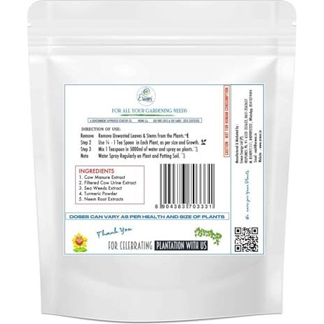 Erwon Trichoderma Fungicide - Viride Powder For Plants (2 X 10^8 Cfu Per Gram) Bio Fungicide - Prevents Fungal And Bacterial Diseases In Plants (400 Gm)